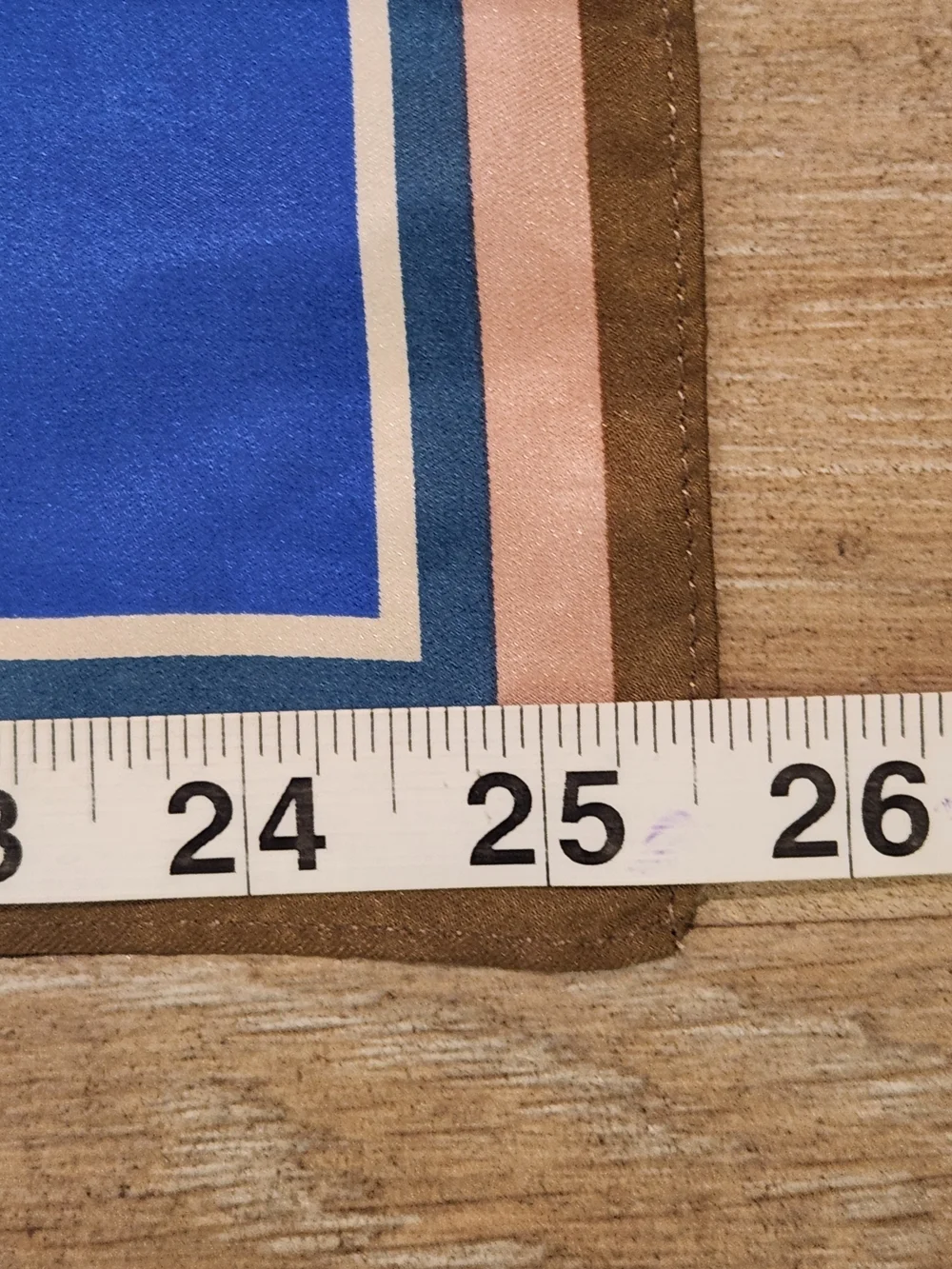 100% Silk Blue Floral Square Scarf 26